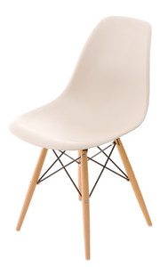 Krzesło P016W PP beige, drewniane nogi - d2design