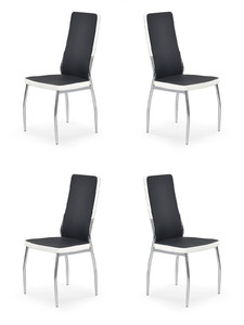 Cztery krzesła czarne białe - 0053