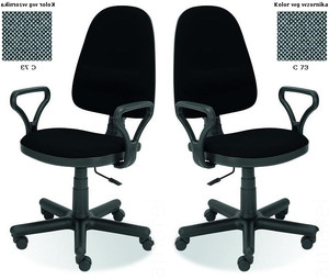 Dwa krzesła biurowe  szare - 6732