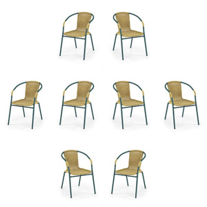 Osiem krzeseł rattanowych - 2668