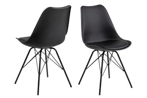 Krzesło Eris PP czarne/chrom - ACTONA