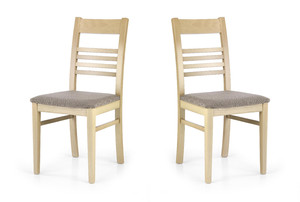 Dwa krzesła tapicerowane dąb sonoma  - 3666