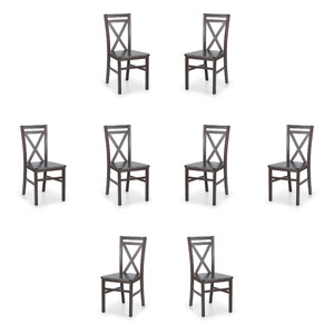 Osiem krzeseł ciemny orzech - 8081