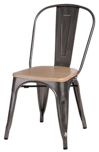 Krzesło Paris Wood metali. sosna natural - d2design