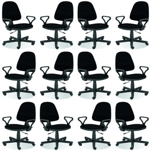 Dwanaście krzeseł biurowych - 6114