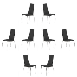 Osiem krzeseł chromczarnych - 6810
