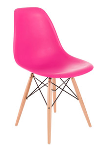 Krzesło P016W PP dark pink, drewniane nogi - d2design