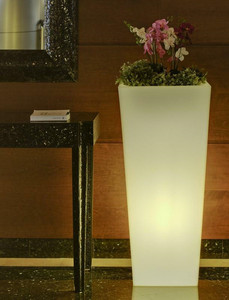 NEW GARDEN donica MELISA 40 C biała - LED - king home