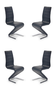 Cztery krzesła czarne - 7466