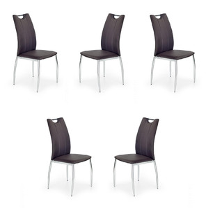 Pięć krzeseł brązowe - 4892