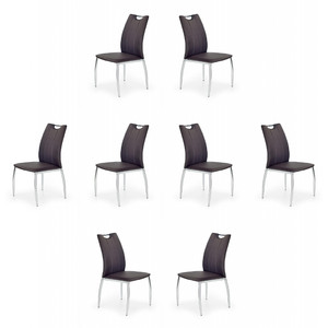 Osiem krzeseł brązowe - 4892