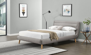 ELANDA 140cm łóżko jasny popiel  - Halmar