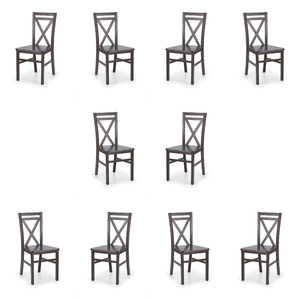 Dziesięć krzeseł ciemny orzech - 8081