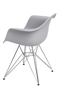 Krzesło P018 PP light grey, chrom nogi HF - d2design