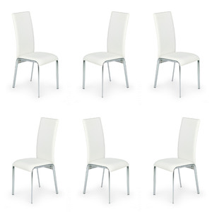 Sześć krzeseł białych - 6453