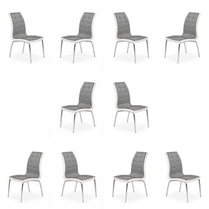 Dziesięć krzeseł popielato - białych - 1210