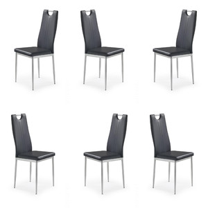 Sześć krzeseł czarnych - 8241