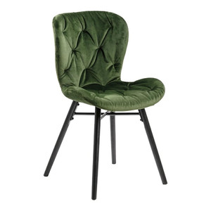 Krzesło Batilda VIC Forest green/ pikowa na - ACTONA