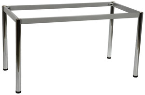 Stelaż ramowy stołu chromowany, 156x66 cm, noga okrągła - Stema