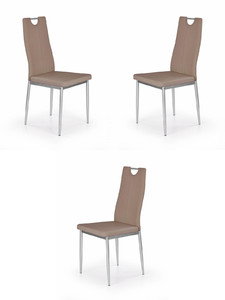 Trzy krzesła cappucino - 2675