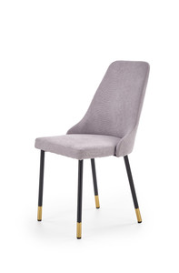K318 krzesło tapicerka - popielaty, nogi - czarny / złoty  - Halmar