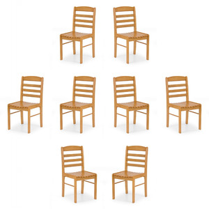 Osiem krzeseł olcha złota - 6732