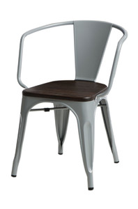 Krzesło Paris Arms Wood szare sosna szczotkowana - d2design