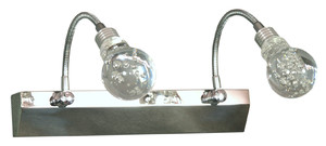 Acrylic Led Lampa Kinkiet 2x2w Led Chrom Transparent - Candellux