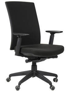 Krzesło biurowe obrotowe z wysuwem siedziska KB-8922B-S/CZARNY, fotel biurowy - Stema