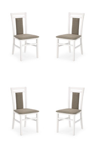Cztery krzesła tapicerowane białe  - 5172