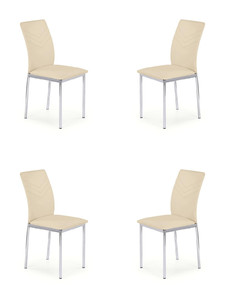 Cztery krzesła beżowe - 2973