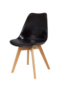 Sk Design Kr020 Czarne Krzesło Na Drewnianym Stelażu