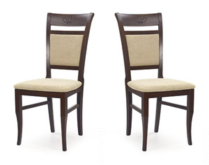 Dwa krzesła tapicerowane  ciemny orzech - 2630