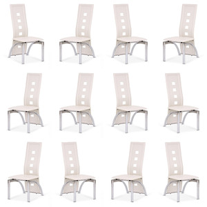 Dwanaście krzeseł kremowych - 1123