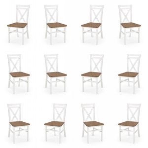 Dwanaście krzeseł białych ciemny orzech - 1241