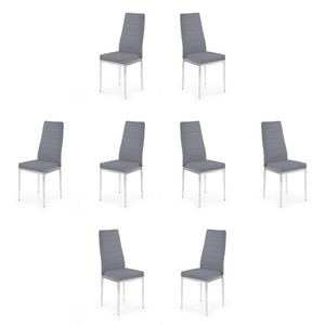 Osiem krzeseł popielatych - 6926 2022-01-14