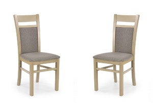 Dwa krzesła tapicerowane  dąb sonoma  - 0978