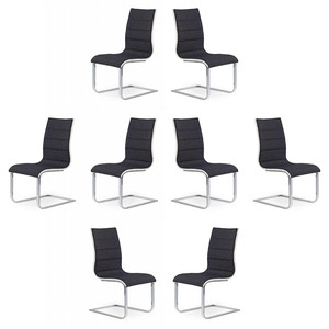Osiem krzeseł grafitowych - 4863