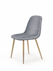 K220 krzesło tapicerka - popiel, nogi - dąb miodowy  - Halmar
