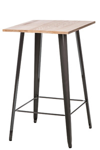 Stół Barowy Paris Wood metaliczny jesion - d2design Promocja