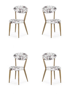 Cztery krzesła dąb miodowy - newspaper - 0442