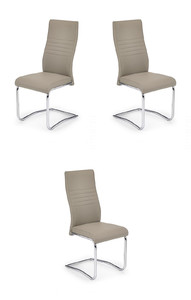 Trzy krzesła cappuccino - 7244