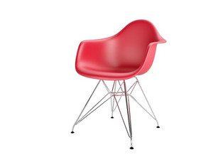 Krzesło P018 PP czerwone chrom nogi HF - d2design
