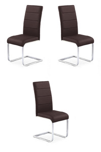 Trzy krzesła brązowe - 4731