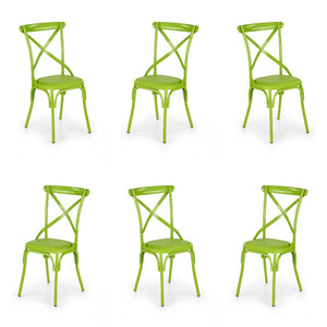 Sześć krzeseł zielonych - 0473