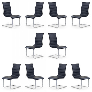 Dziesięć krzeseł czarno - białych ekoskóra - 4849