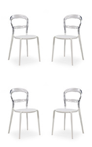 Cztery krzesła bezbarwne - 1732
