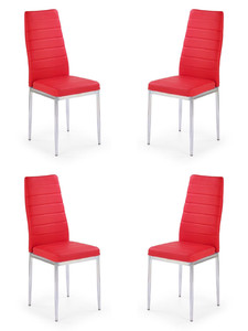 Cztery krzesła czerwone - 6919