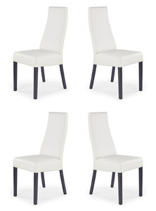 Cztery krzesła tapicerowane  wenge  - 0916