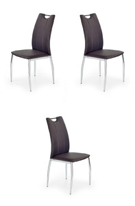 Trzy krzesła brązowe - 4892